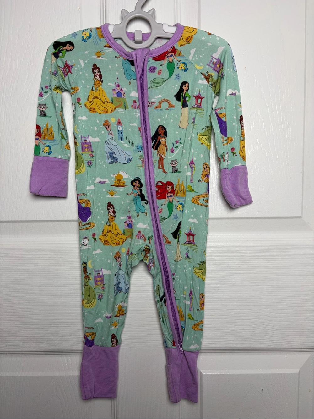 Little Sleepies Disney Princess Dreams Zippy Pajamas 3-6M Bamboo